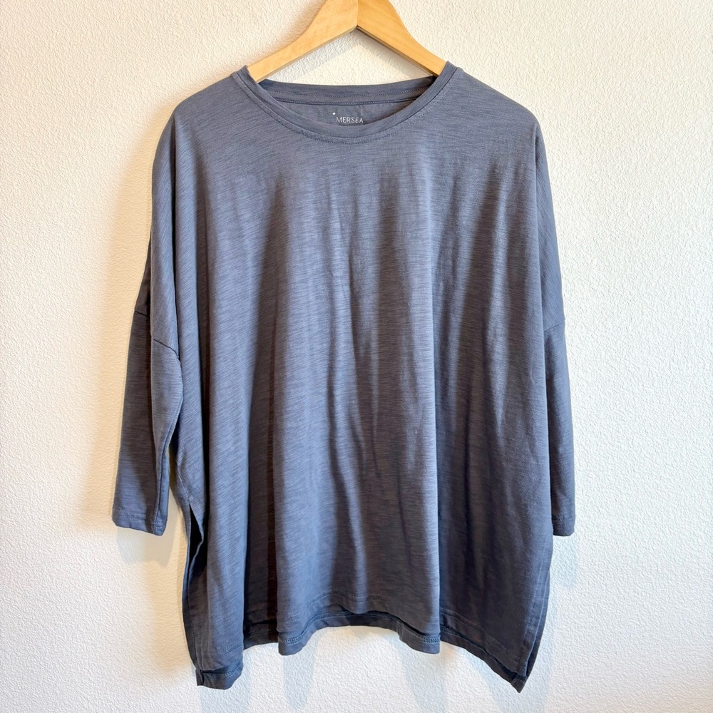 Mersea Slate Gray Oversized Women's Tunic Top